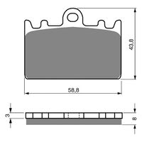 Goldfren Front Brake Pads for Kawasaki ZXR400R 1993 (S3 X2)