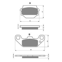 Goldfren Front Brake Pads for Suzuki LT250R QUAD RACER 1985-1991 (K5 X2)
