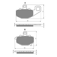 Goldfren Rear Brake Pads for CF Moto 650TK 2013-2017 (S3 X2)