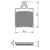 Goldfren Rear Brake Pads for Aprilia RS50 REPLICA 2003 (K5 X2)