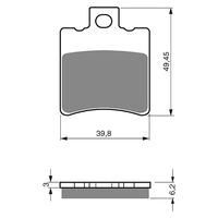 Goldfren Front Brake Pads for Piaggio/Vespa TPH 50 TYPHOON 1994-2004 (S3 X2)
