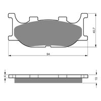 Goldfren Front Brake Pads for Yamaha FZ6S FAZER 2004-2012 (S3 X2)