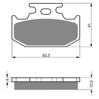 Goldfren Rear Brake Pads for Yamaha DT230 1997-2004 (K5 X2)