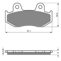 Goldfren Rear Brake Pads for Honda ATC250R 1985-1986 (S3 X2)