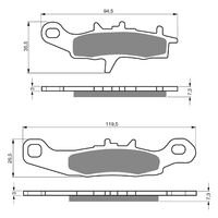 Goldfren Front Brake Pads for Suzuki RM85 Small Wheel 2005-2021 (K5 X2)