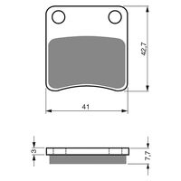 Goldfren Front Brake Pads for SYM 125 ORBIT 2008-2009 (S3 X2)