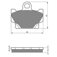 Goldfren Front Brake Pads for Yamaha XJ650 TURBO 1982-1983 (S3 X2)