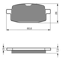 Goldfren Front Brake Pads for Yamaha BW100 BEE WEE 2006 (K5 X2)