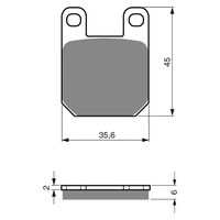 Goldfren Rear Brake Pads for BETA 80 EVO JR 2010-2011 (K5 X2)