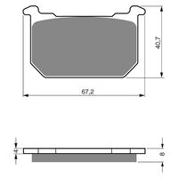 Goldfren Front Brake Pads for Kawasaki GPZ750 R1 TWIN SHOCK 1982 (S3 X2)