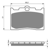 Goldfren Rear Brake Pads for Indian 1638 CHIEF 2002-2003 (S3 X2)