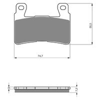 Goldfren Front Brake Pads for Harley FXSB BREAKOUT 2015-2017 (S3 X2) GF134S3