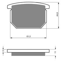 Goldfren Front Brake Pads for Suzuki GS650 1980-1982 (S3 X2)