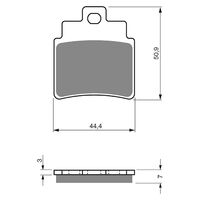 Goldfren Rear Brake Pads for Arctic Cat DVX300 2012 (K5 X2)