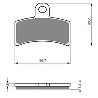 Goldfren Rear Brake Pads for GasGas 250 PAMPERA 2004-2005 (K5 X2)