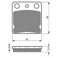 Goldfren Front Brake Pads for Suzuki LTF400F EIGER 4WD 2002-2007 (K5 X2)