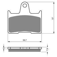 Goldfren Rear Brake Pads for Harley XL1200CX ROADSTER 2017-2019 (S3 X2)