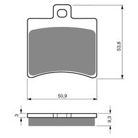 Goldfren Rear Brake Pads for Aprilia 300 SPORTCITY STREET 2013-2014 (S3 X2)
