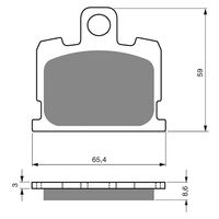 Goldfren Front Brake Pads for Yamaha RZ250 1983-1987 (S3 X2)