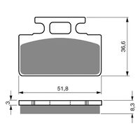 Goldfren Front Brake Pads for SYM 50 MIO 2010-2017 (S3 X2)