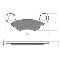 Goldfren Front Brake Pads for Polaris SPORTSMAN 700 X2 TWIN EFI 2008 X2 GF162K5