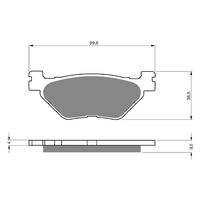 Goldfren Rear Brake Pads for Hyosung GV650 2006 (S3 X2)