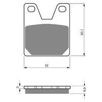 Goldfren Rear Brake Pads for Yamaha XJR1300 2000 (S3 X2)