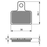 Goldfren Rear Brake Pads for GasGas TXT TRAILS 280 2003-2012 (K5 X2)
