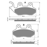 Goldfren Front Brake Pads for SYM EURO X 50 (2 stroke) 2006 (S3 X2)
