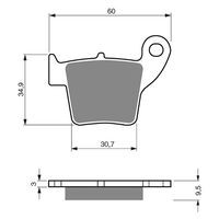 Goldfren Rear Brake Pads for Honda CRF250F 2019-2021 (K5 X2)