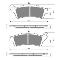 Goldfren Rear Brake Pads for Honda NT650V DEAUVILLE 2003-2006 (S3 X2)