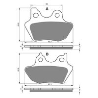 Goldfren Rear Brake Pads for Harley XLH1200C SPORTSTER CUSTOM 2001 (S3 X2)