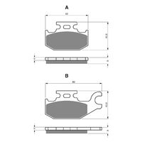 Goldfren Rear Brake Pads for Can-Am Outlander 500 MAX XT 4WD P/S 2011-2012 K5