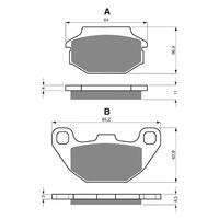Goldfren Rear Brake Pads for Kawasaki KFX50 2007-2021 (K5 X2)