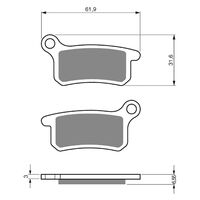 Goldfren Rear Brake Pads for KTM 85 SX (Small Wheel) 2003-2010 (K5 X2)