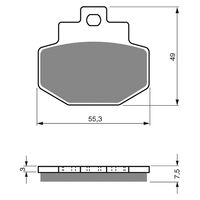 Goldfren Rear Brake Pads for Piaggio/Vespa GT 200 L VESPA 2003-2007 (S3 X2)