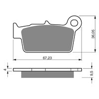 Goldfren Rear Brake Pads for BETA RR300 2T 2013-2021 (K5 X2) GF187K5