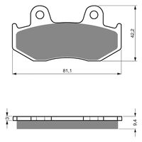 Goldfren Rear Brake Pads for Yamaha YFZ450X 2010-2011 (S3 X2)