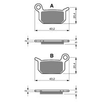 Goldfren Rear Brake Pads for Husqvarna CR50 2010-2015 (K5 X2)