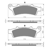 Goldfren Front Brake Pads for Aprilia 200 SCARABEO (MARZOCCHI) 2007-2009 (S3 X2)