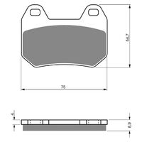 Goldfren Rear Brake Pads for BMW K1200LT ABS 2001 (S3 X2)