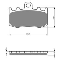 Goldfren Front Left Brake Pads for BMW K1200GT 2006-2008 (S3 X2)