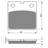 Goldfren Rear Brake Pads for Benelli 900 SEI 1983 (S3 X2)