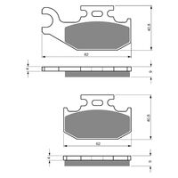 Goldfren Front Right Brake Pads for Can-Am Outlander 650 MAX 4WD 2011-2012 K5