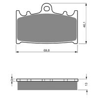 Goldfren Rear Brake Pads for Suzuki C90T BOULEVARD VL1500 2007-2012 (S3 X2)