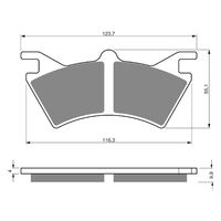 Goldfren Rear Brake Pads for Polaris SPORTSMAN 500 6x6 2000-2008 (K5 X2)