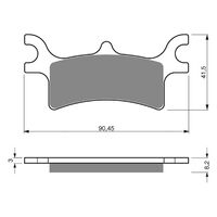 Goldfren Rear Brake Pads for Polaris MAGNUM 330 2x4 2003-2005 (K5 X2)