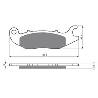 Goldfren Front Brake Pads for Honda ANF125 2003-2011 (S3 X2)