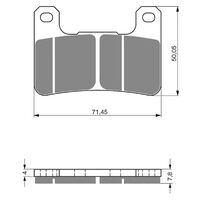 Goldfren Front Brake Pads for Suzuki M109R BOULEVARD VZ1800 2006-2007 (S3 X2)