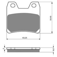 Goldfren Rear Brake Pads for Yamaha FZS1000S FAZER 2001-2005 (S3 X2)